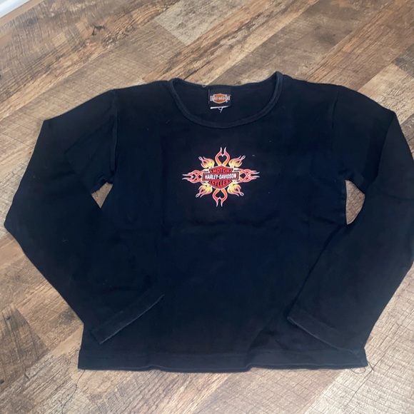 Harley-Davidson Tops - HD good condition size Large long sleeve shirt